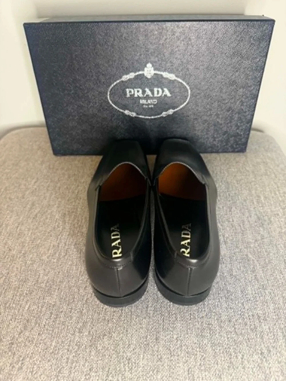 Prada Black Leather Loafers